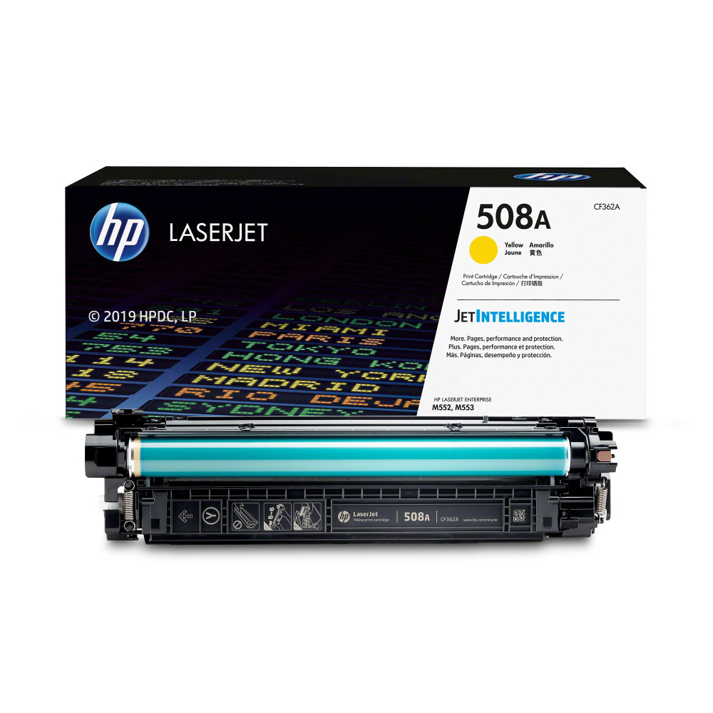 Cartouche de toner HP 508A  LaserJet Jaune originale / 5 000 pages CF362A