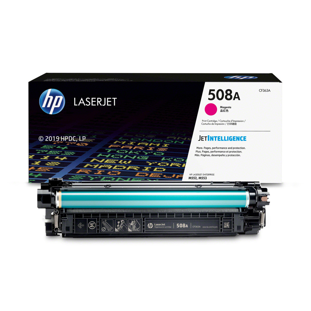 Cartouche de toner HP 508A  LaserJet Magenta originale / 5 000 pages CF363A