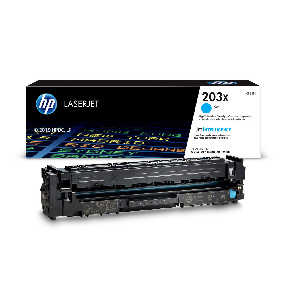 Toner Grande Capacité Original HP 203X pour LaserJet / Cyan