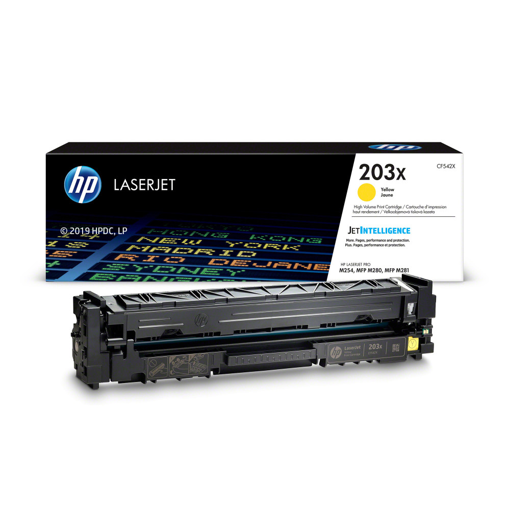 Toner Grande Capacité Original HP 203X pour LaserJet / Jaune