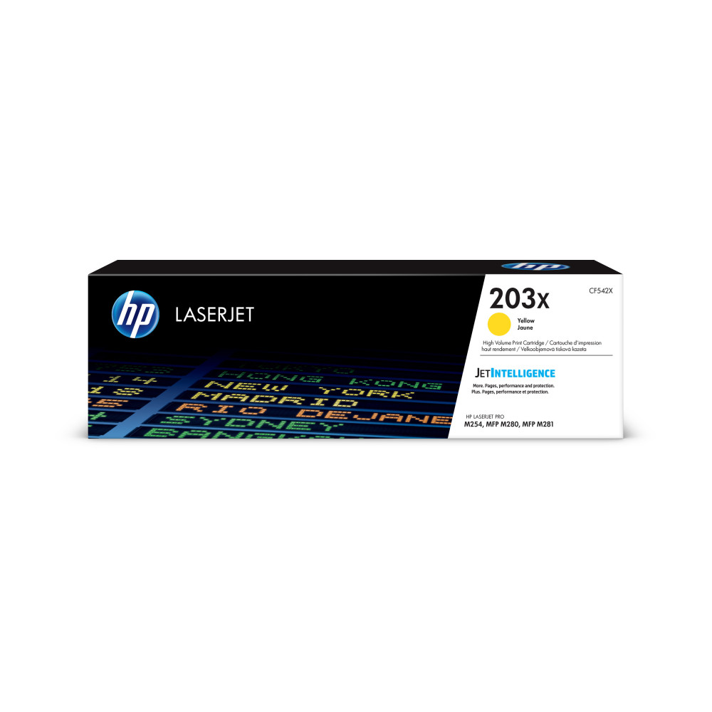 Toner Grande Capacité Original HP 203X pour LaserJet / Jaune