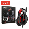 Casque Micro Gamer Havit HV-H2001U / LED rouge