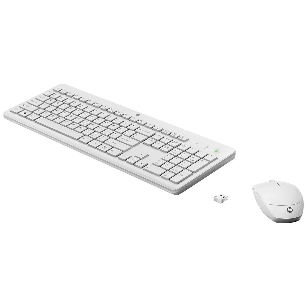 Ensemble Clavier et Souris Sans Fil HP 230 QWERTY / Blanc