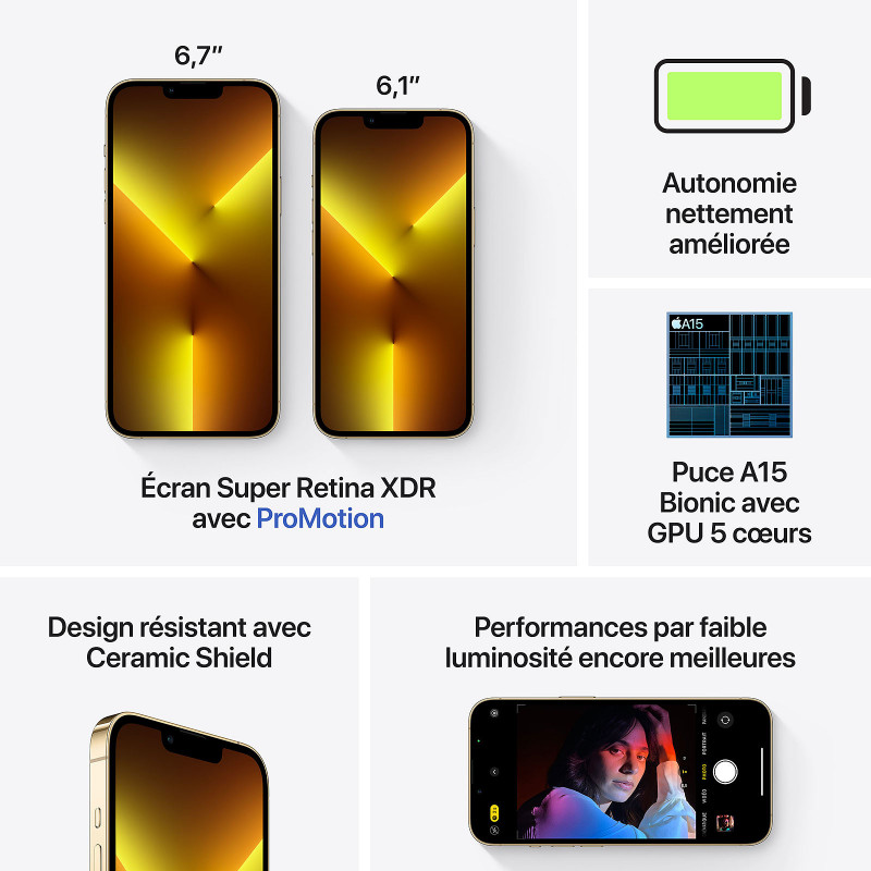 iPhone 13 Pro Max 5G 512 Go Gold | Tunisianet