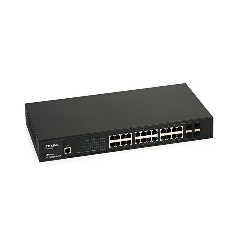 Switch JetStream™ administrable niveau 2 / 24 ports Gigabit avec 4 emplacements combinés SFP