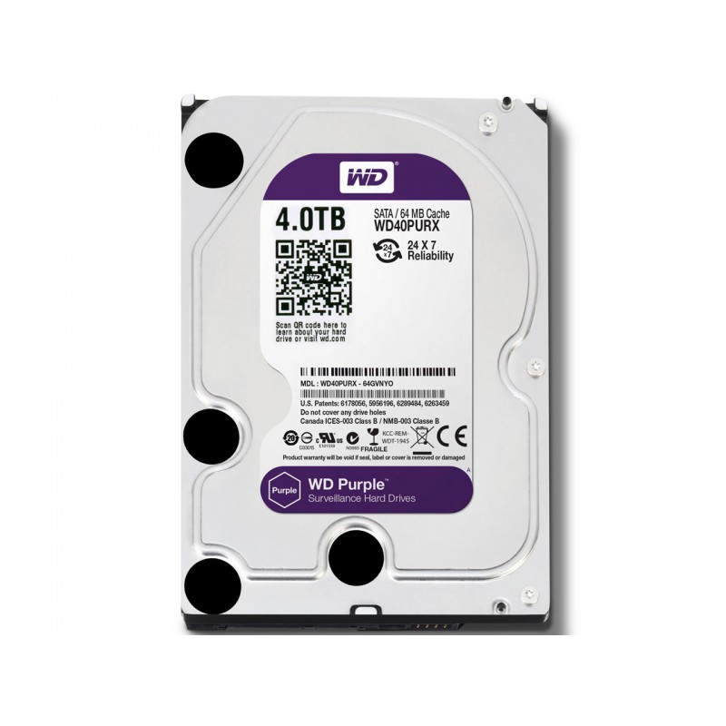 Western Digital - WD Purple - Disque dur interne pour la vidéo surveillance  4To - Wintek Distribution