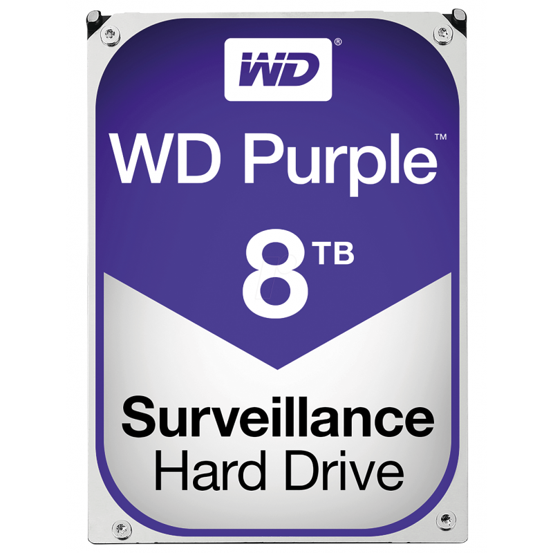Disque Dur Interne 3.5" POUR VIDEO SURVEILLANCE Western Digital Purple 8 To