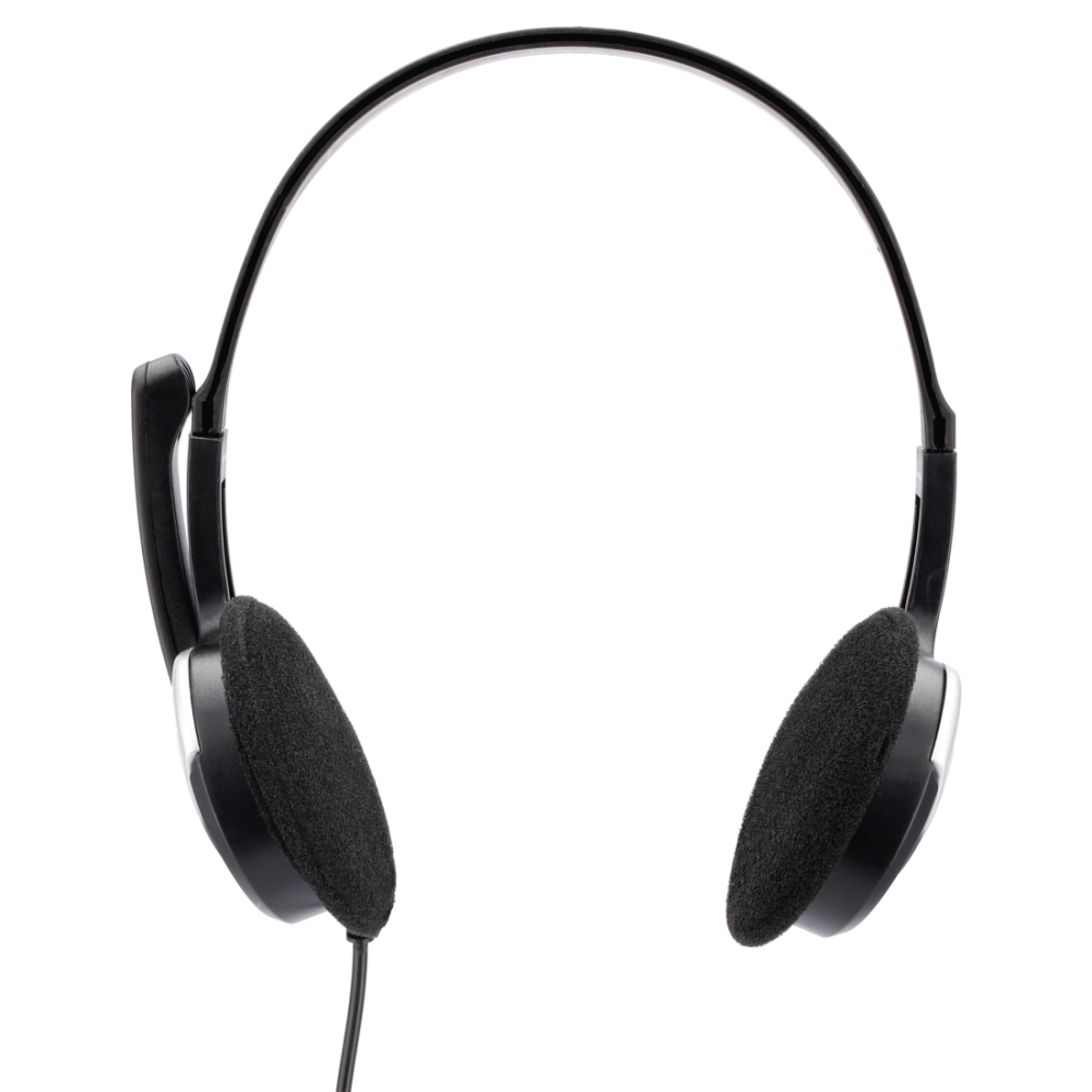 Casque-micro stéréo Hama "HS-P100" de bureau pour PC / Noir