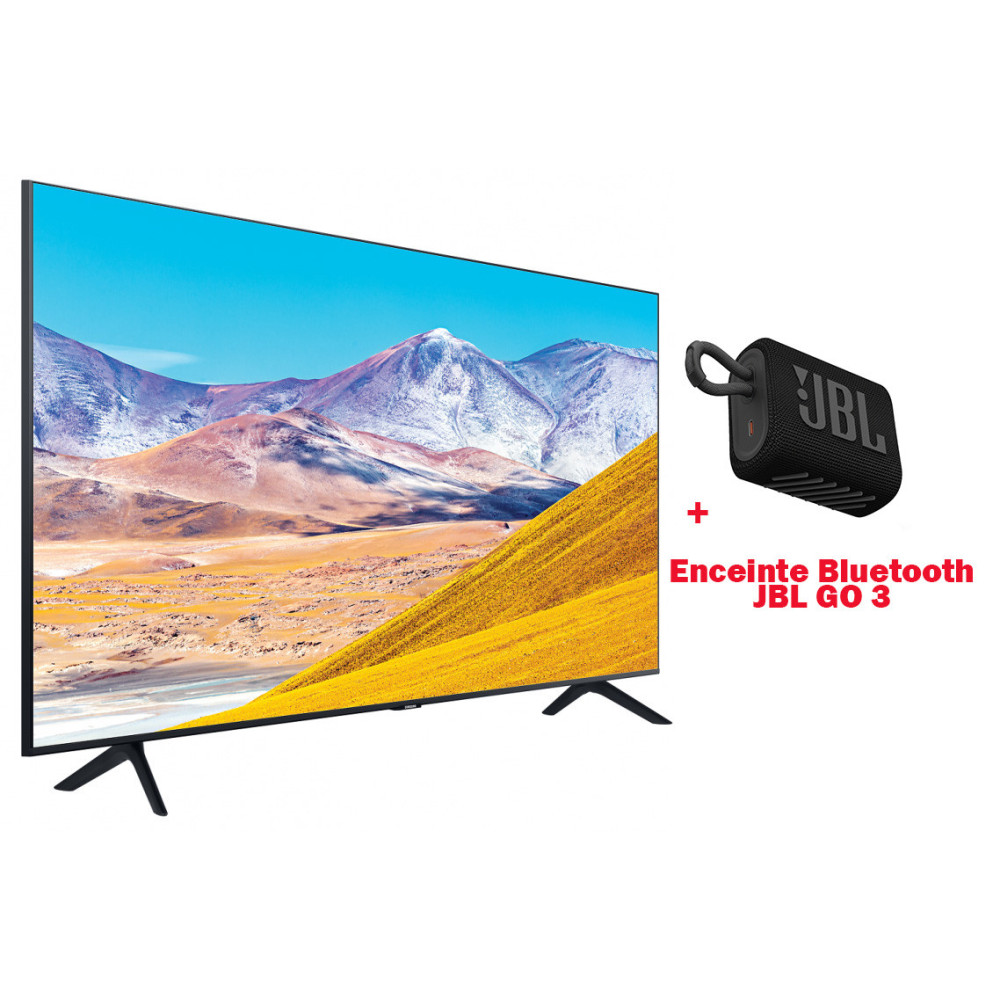 TV Samsung 55 " Série 8 Crystal UHD 4k / Smart TV / Wifi + Enceinte Bluetooth JBL GO 3 Offerte