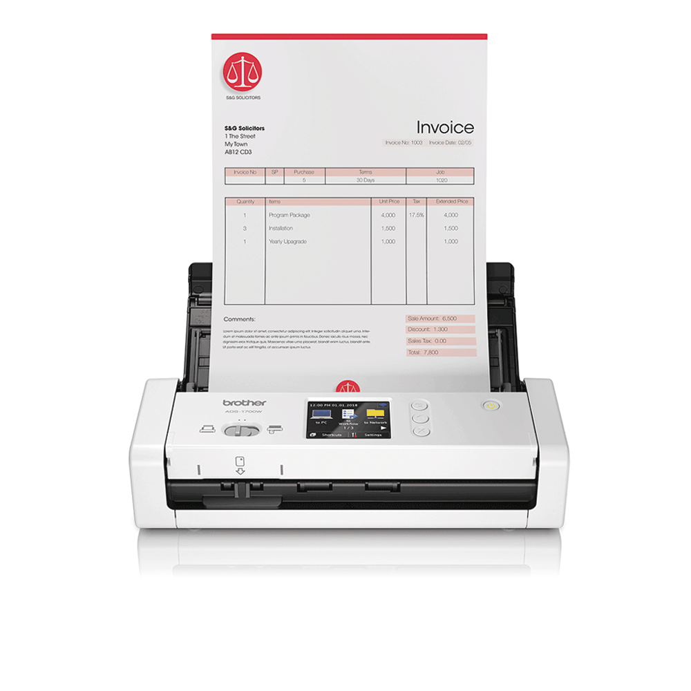 Scanner Sans Fil Compact recto-verso Brother ADS-1700W / Wifi