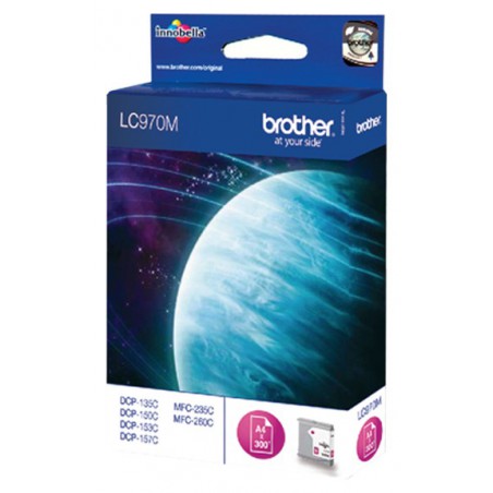 2 Cartouches D'encre Magenta Compatibles Brother LC970M / LC1000M - Go Inks - Neuves