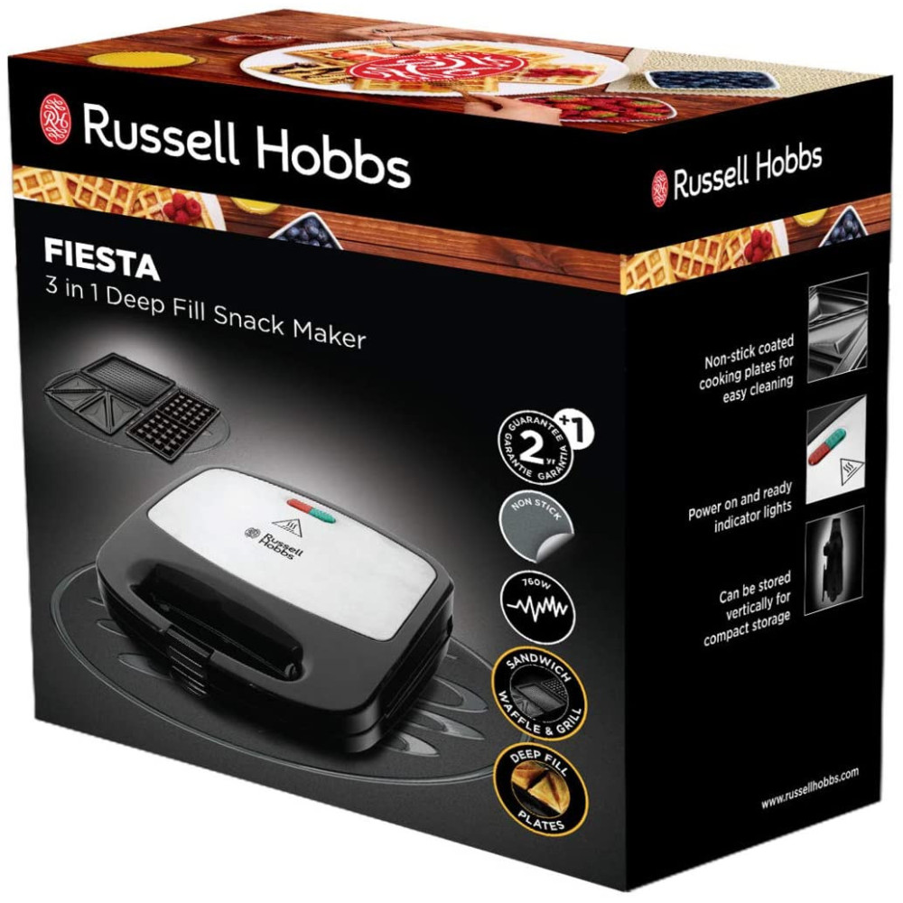 Appareil à Croque RUSSELL HOBBS Sandwich Maker 3en1 Fiesta