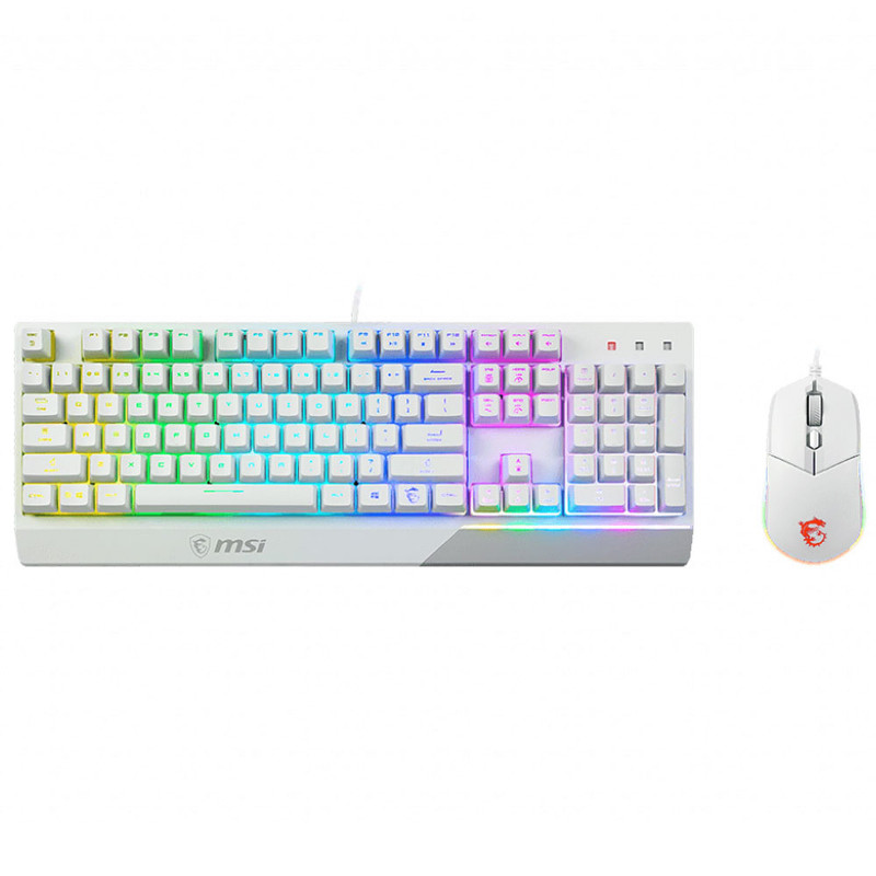 Ensemble Clavier Souris Gamer MSI Vigor GK30 + Clutch GM11 / Blanc