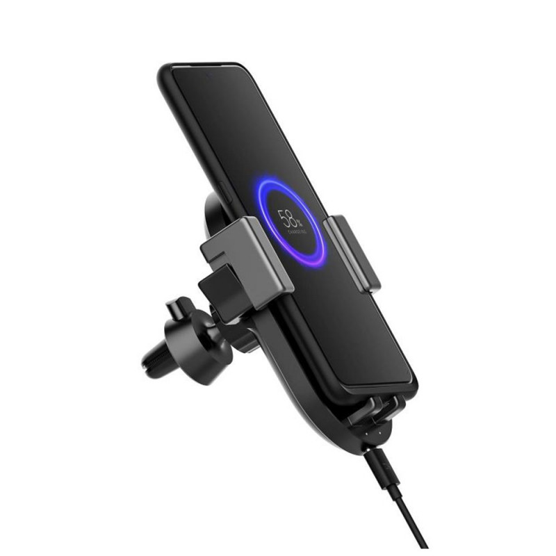 Support voiture et Chargeur Sans Fil Xiaomi Mi / 20W / Noir