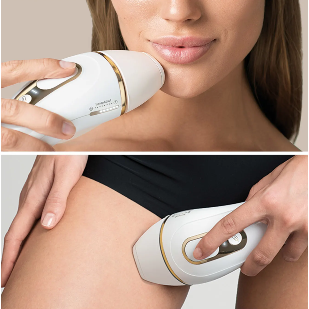 Epilateur BRAUN Silk-expert Pro 5 à Lumière Pulsée Intense / Blanc & Doré