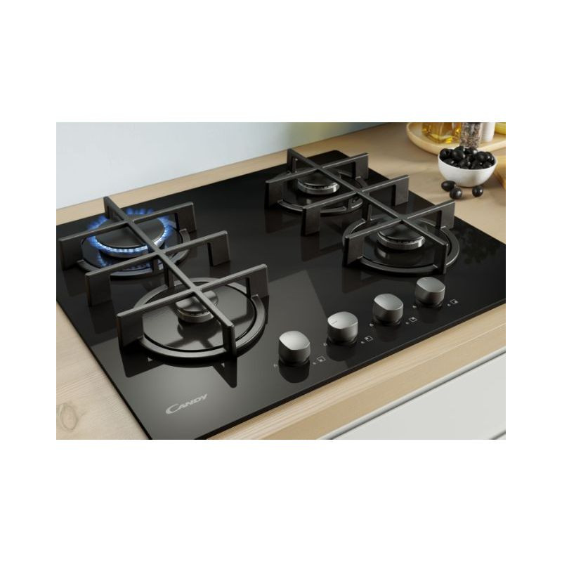 Plaque de cuisson Candy CVG6B / 4 Feux / Noir