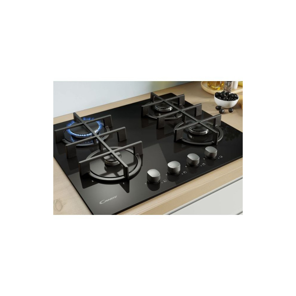 Plaque de cuisson Candy CVG6B / 4 Feux / Noir