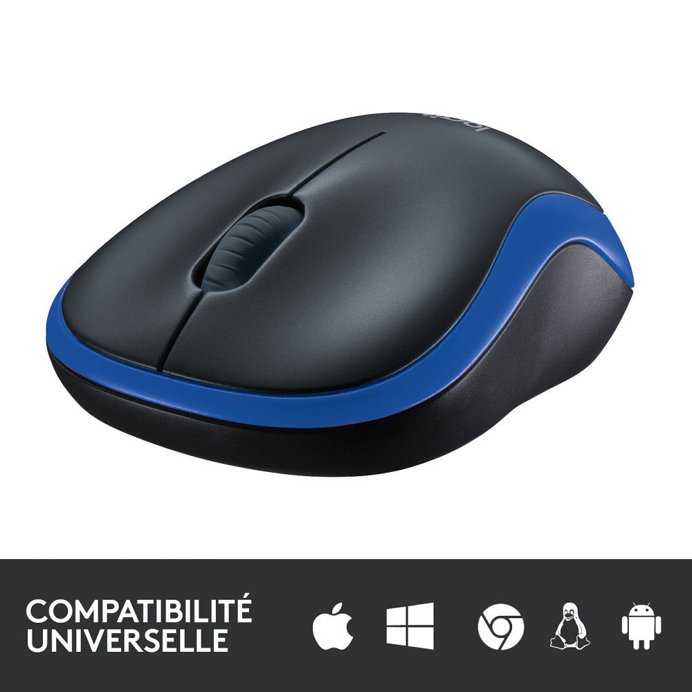 Souris Logitech Sans Fil M185 / Bleu