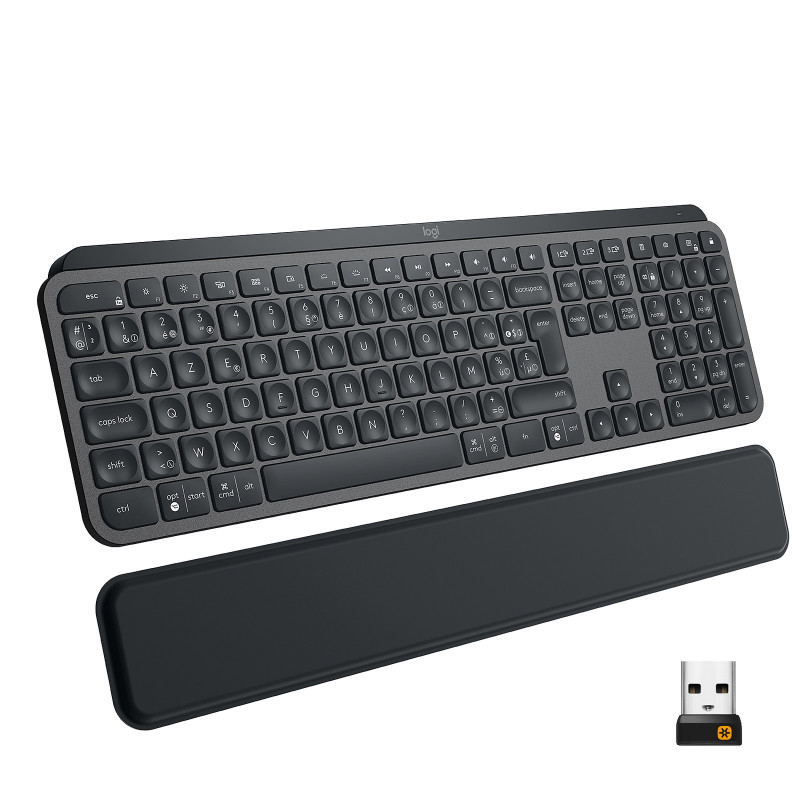 Clavier mécanique tactile Logitech MX silencieux, mini clavier éclairé sans  fil - Graphite