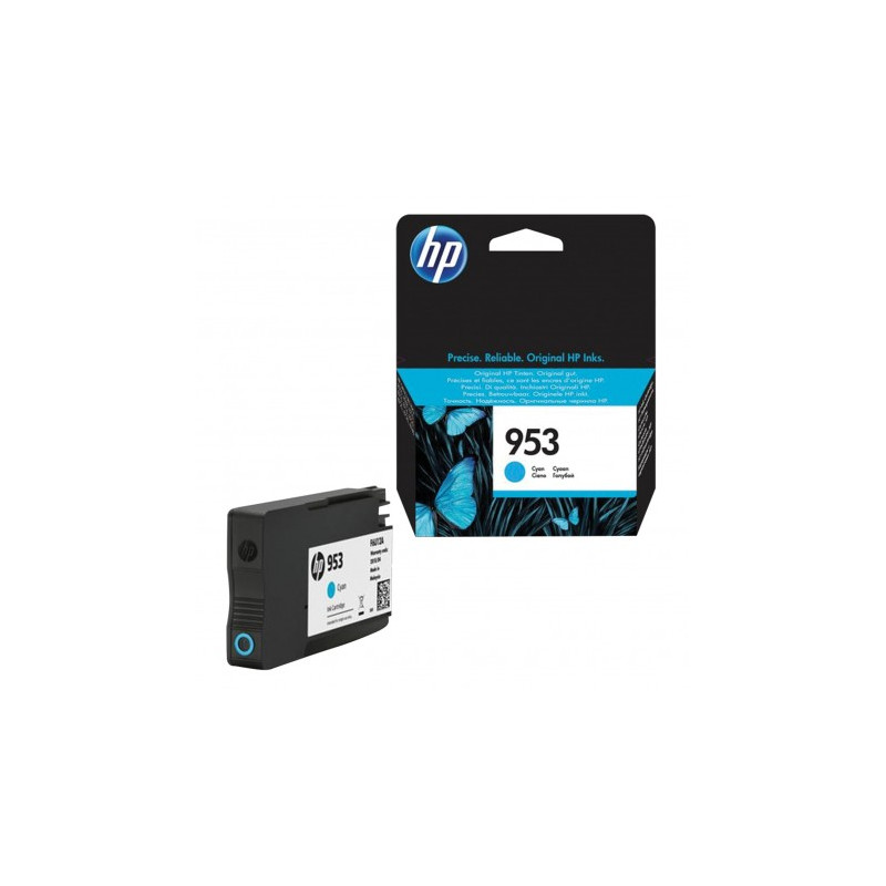 Cartouche d'encre 953 Cyan authentique (F6U12AE) - Pour HP