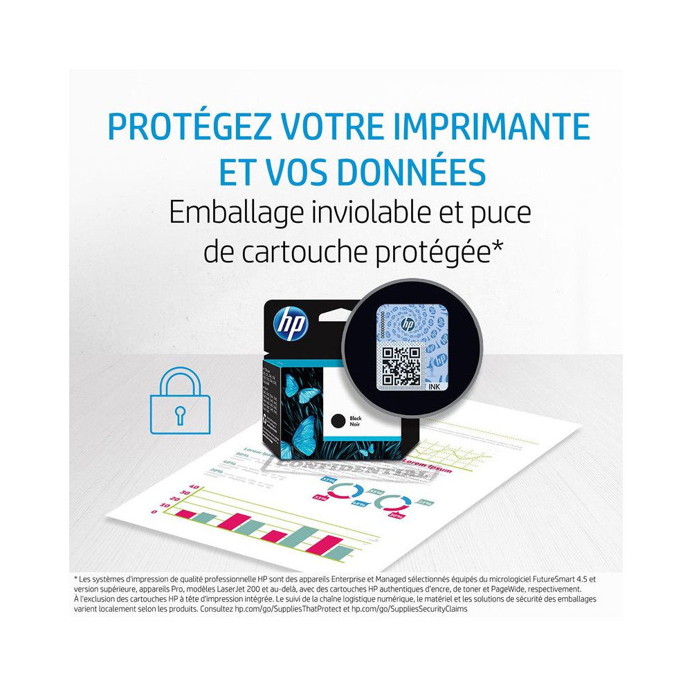 Cartouche d'encre authentique haute capacité HP 122XL / Noir