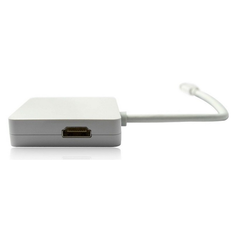 Adaptateur Mini DisplayPort Vers DVI-I Femelle, HDMI Femelle et DisplayPort Femelle