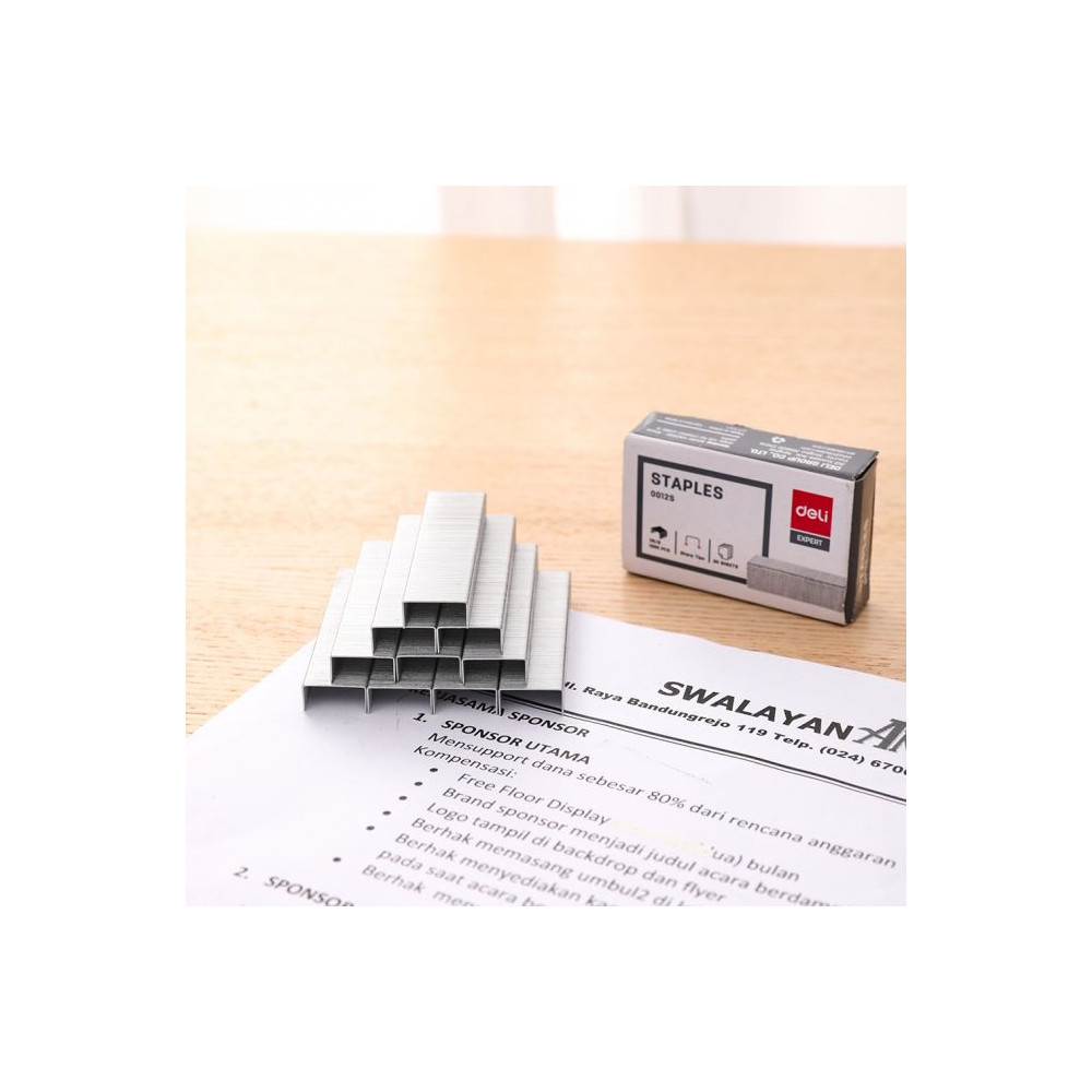 1000x Agrafes Deli E0012S / 26/6 / 6mm