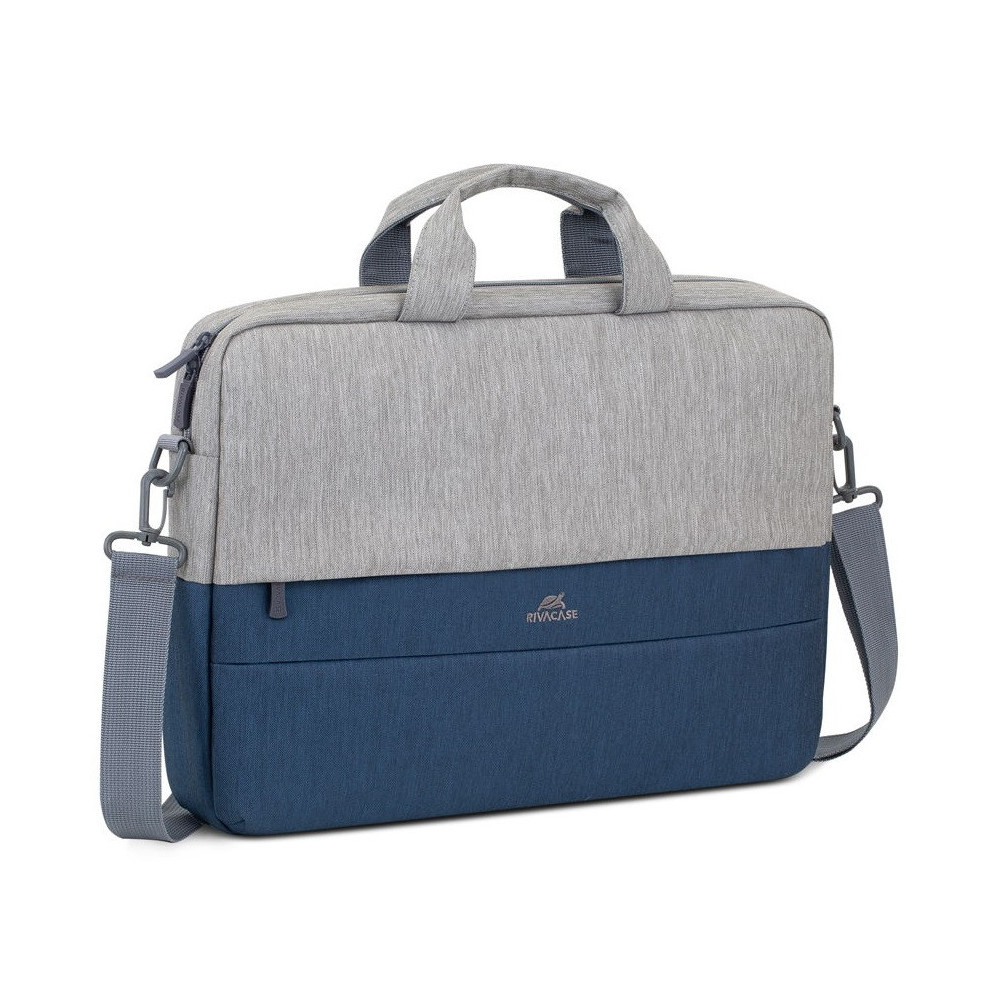 Sacoche pour pc portable 15.6" RivaCase 7532 / Gris et Bleu