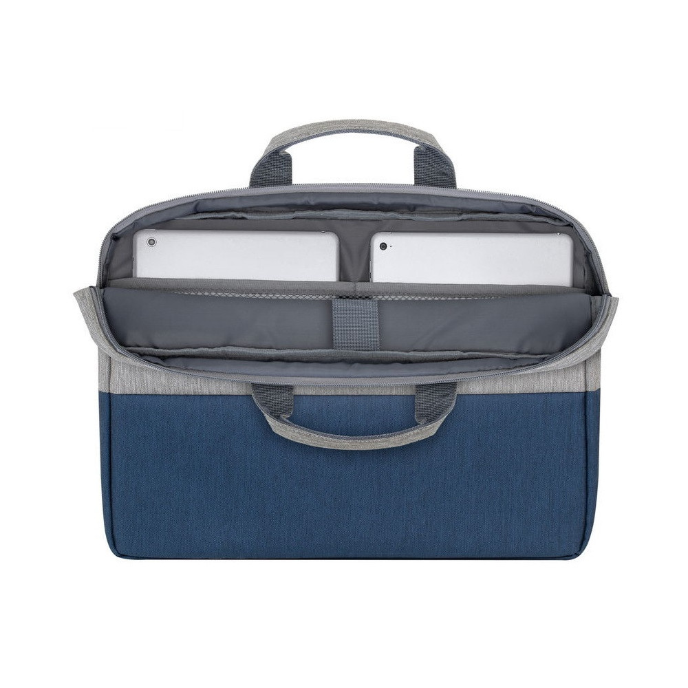 Sacoche pour pc portable 15.6" RivaCase 7532 / Gris et Bleu