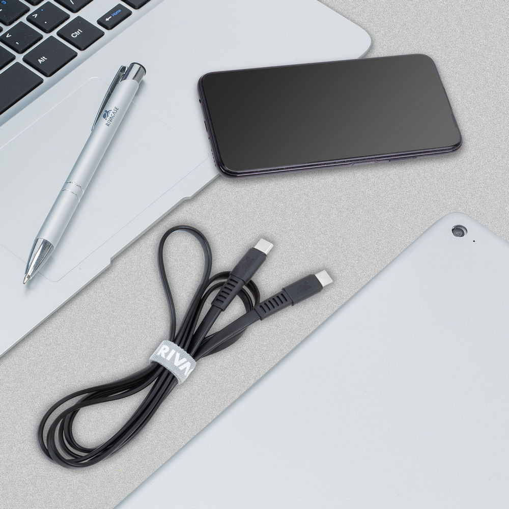 Câble RivaCase PS6005 BK12 USB-C Vers USB-C / Noir