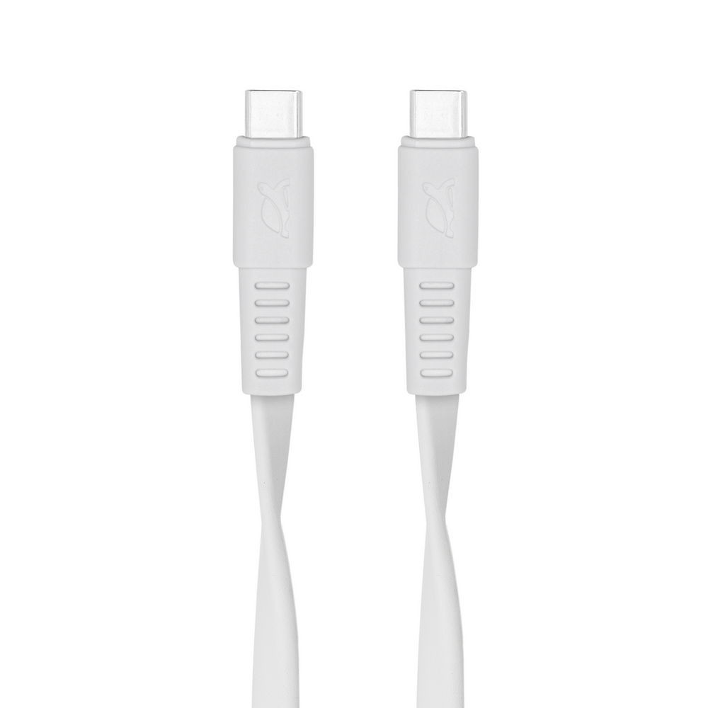 Câble RivaCase PS6005 BK12 USB-C Vers USB-C / Blanc