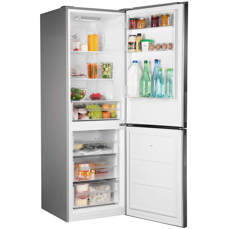 Réfrigérateur Combiné Brandt NoFrost BFC8610NX / 380L / Inox + Livraison + Installation et Mise