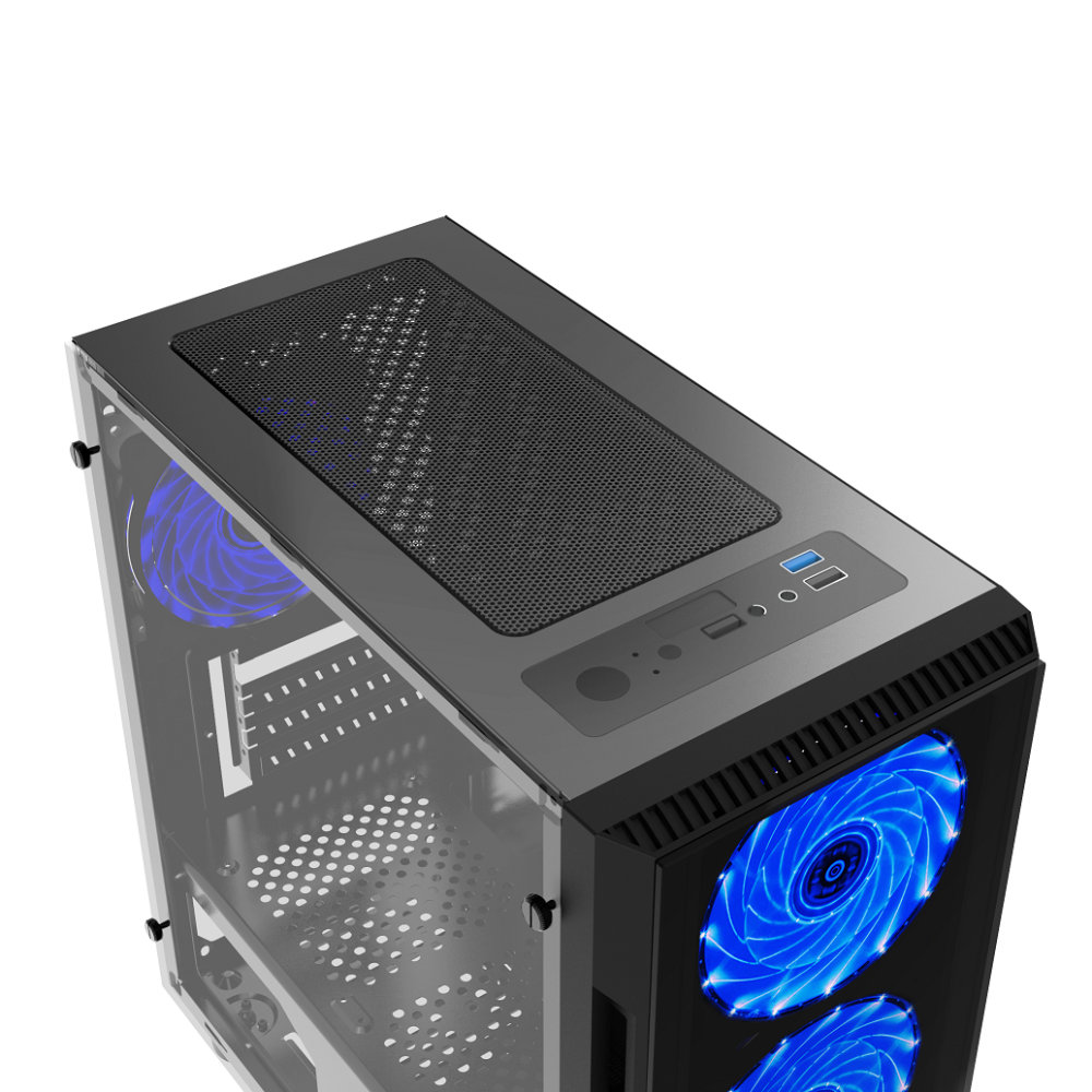 Boitier Gamer Xigmatek Scorpio II Mini Tour LED Bleu