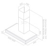 Hotte aspirante cheminée Focus F.918X / 90 cm / Inox + vitro