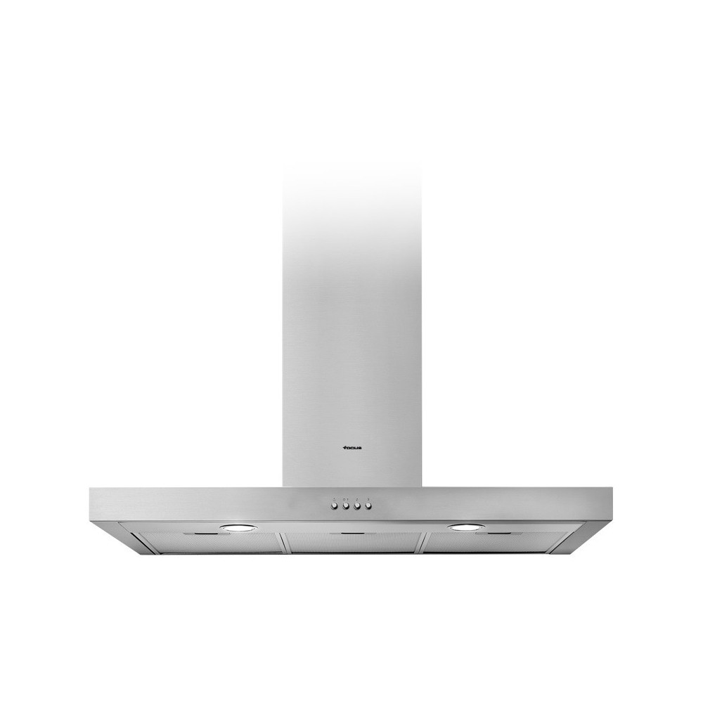 Hotte aspirante cheminée Focus F.918X / 90 cm / Inox + vitro