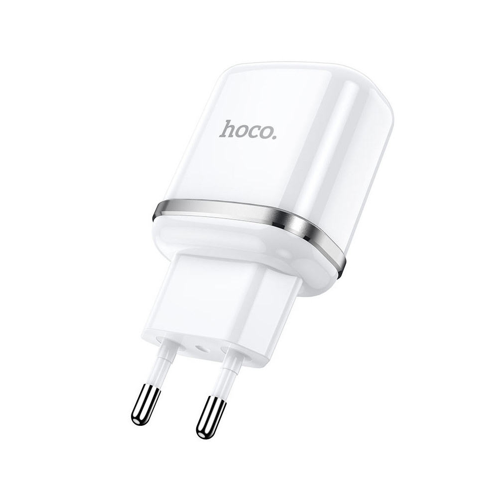Chargeur Hoco N4 Aspiring / 2.4A / Double Ports / Type-C / Blanc
