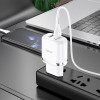 Chargeur Hoco N4 Aspiring / 2.4A / Double Ports / Type-C / Blanc