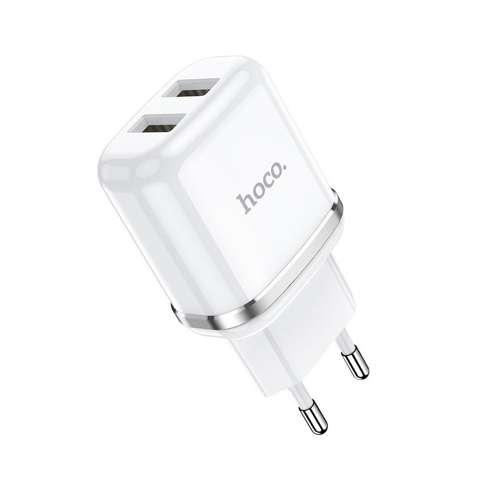 Chargeur Hoco N4 Aspiring / 2.4A / Double Ports / Type-C / Blanc