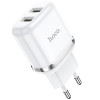 Chargeur Hoco N4 Aspiring / 2.4A / Double Ports / Type-C / Blanc
