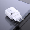 Chargeur Hoco N4 Aspiring / 2.4A / Double Ports / Type-C / Blanc