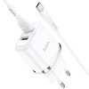 Chargeur Hoco N4 Aspiring / 2.4A / Double Ports / Type-C / Blanc
