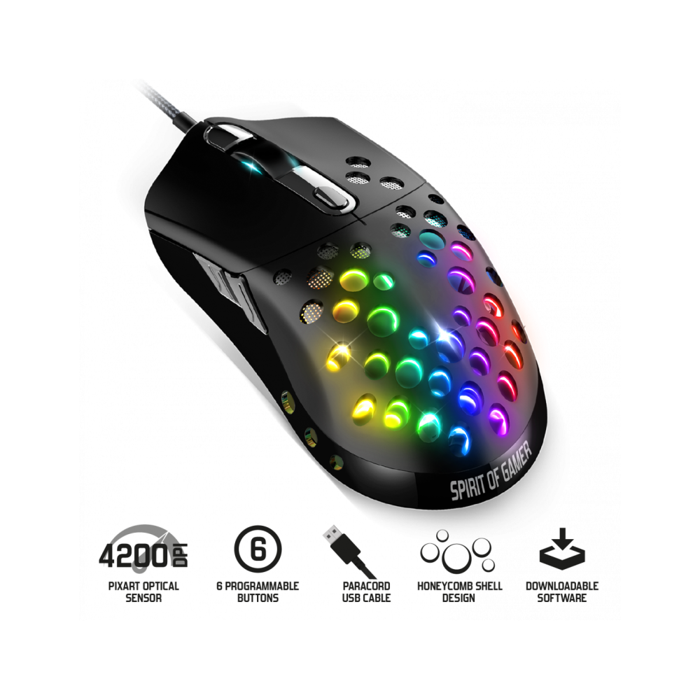 Souris Gaming Spirit Of Gamer ELITE M80 / Noir