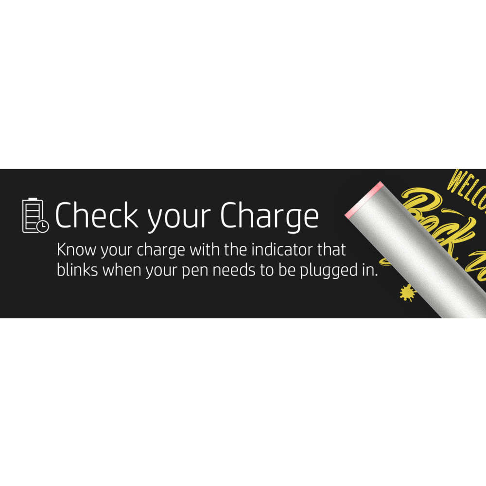 Stylet inclinable rechargeable HP MPP2.0 3J122AA / Noir