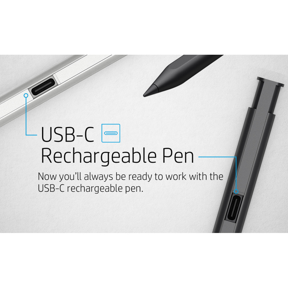 Stylet inclinable rechargeable HP MPP2.0 3J122AA / Noir