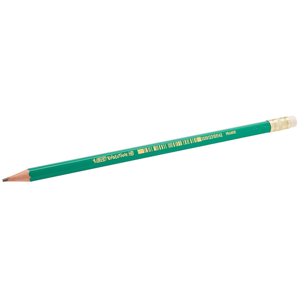 12x Crayons Graphite Evol BIC HB avec Gomme