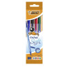 Pochette de 4x Stylos à bille BIC Cristal Soft 1.2mm / Couleur de base