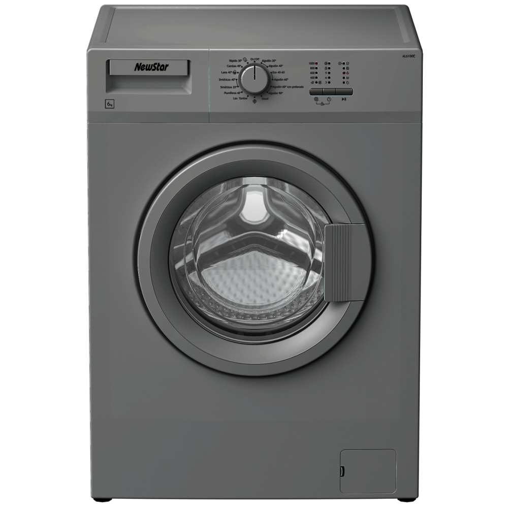 Machine à laver Frontale NEWSTAR NWX 6081 S / 6 Kg / Silver
