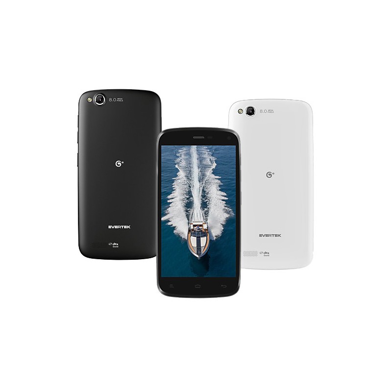 Téléphone Evertek EverMiracle Blanc / 3G / Double SIM + Coque Jaune Téléphone Evertek EverMiracle Blanc / 3G / Double SIM + Coque Jaune