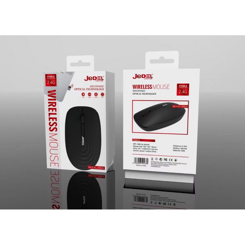 JEDEL Souris Sans Fil W920 - Bluetooth - 2.4 GHz - Noir –