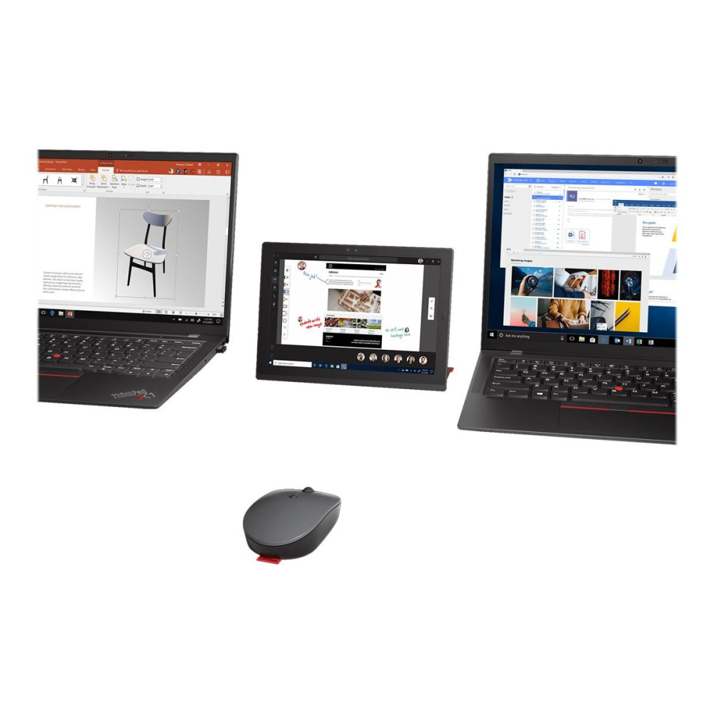 Souris Sans fil multipériphérique Lenovo Go / Gris